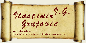 Vlastimir Grujović vizit kartica